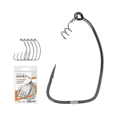 Imagem de Gancho Espiral De Mola 5 Peças Longo Com Anzol Farpado Em Aço Inoxidáv