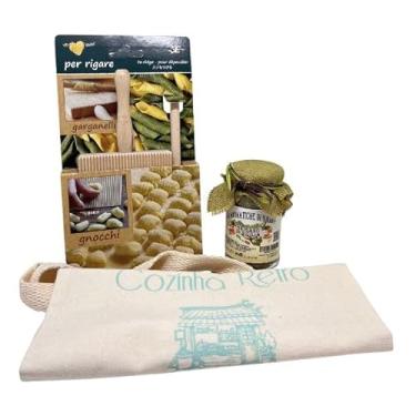 Imagem de Kit Tavola Italiana: Tábua para Nhoque + Orégano da Sicília + Ecobag P