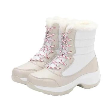Imagem de Botas Femininas Impermeáveis de Inverno, Com Salto Plataforma, Sapatos