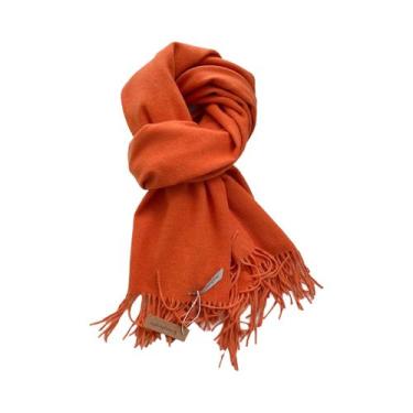 Imagem de Cachecol Feminino Longo De Lã Quente Para Inverno, Xale De Caxemira, P