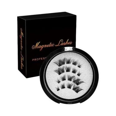Imagem de Cílios Postiços Magnéticos 3D Naturais Reutilizáveis, Conjunto Com 4 C