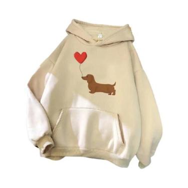 Imagem de Moletom Feminino Engraçado Com Capuz Estilo Coreano 2023, Moletom Góti