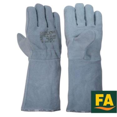 Imagem de Kit luva petroleira de raspa p20 longa tam 9 (31453) 10/unid. - FLEXO