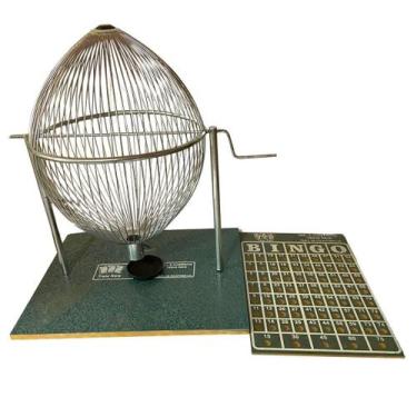 Imagem de Jogo De Bingo Globo De Metal Tabuleiro Em Madeira N4 - Tres Reis