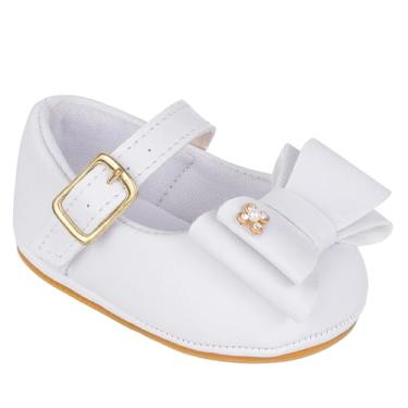 Imagem de Sapatilha Infantil Menina Bebê Com Laço Duplo (branco, br_footwear_size_system, infant, numeric, numeric_16)