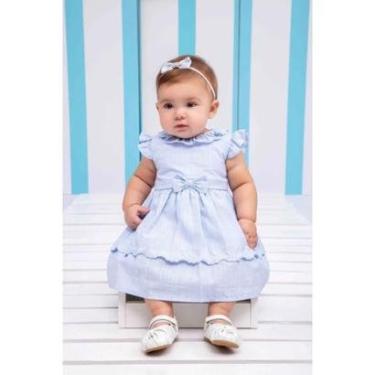 Imagem de Vestido Bebê Menina Luxo Bordado Festa Verão Paraiso 15503-Feminino