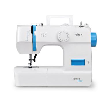 Imagem de Máquina de Costura Futura Plus - 12 Pontos Braço Livre Prega Zíperes e Botões Portátil 110V
