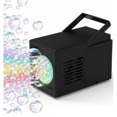 Imagem de Máquina de Bolhas de sabão Automática Brinquedo lança bolha ao ar livr