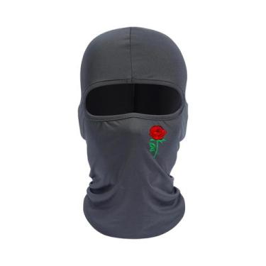 Imagem de Balaclava Com Estampa De Rosas, Corta-Vento E Resistente Ao Sol, Másca