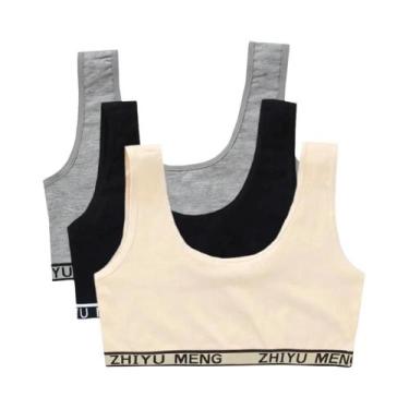 Imagem de Sutiãs De Treinamento Para Adolescentes, Tops Sem Fio Para Puberdade, 