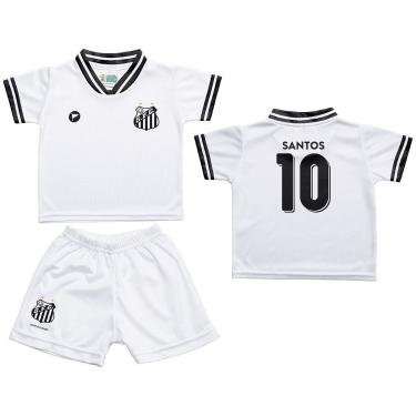 Imagem de Conjunto Bebê Santos Uniforme Branco - Torcida Baby