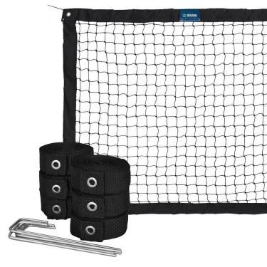 Imagem de Kit Beach Tennis Preto - Rede Oficial 4 Faixas + Fita de Marcação-Unissex