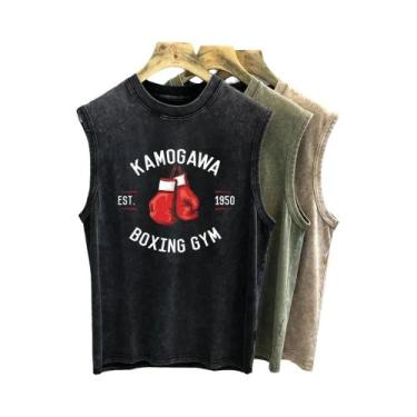 Imagem de Camiseta Regata Masculina Oversized Com Estampa Anime Hajime No Ippo, 