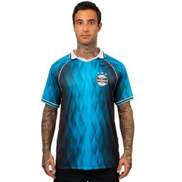 Imagem de Camiseta Gola V Grêmio Oficial Esportiva Sublimada Masculino - Surf Ce
