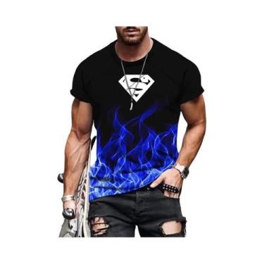 Imagem de Camiseta Gráfica Multicolorida Marvel Superman Para Homens, Moda De Ve