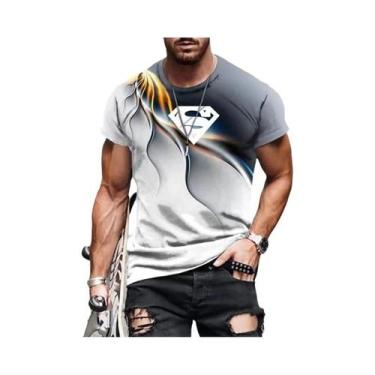 Imagem de Camiseta Gráfica Multicolorida Marvel Superman Para Homens, Moda De Ve