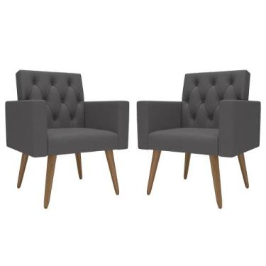 Imagem de Kit 2 Poltronas para Sala Escritório Recepção Sala de Espera Thais mat