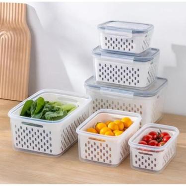 Imagem de Kit 3 Potes Herméticos Mantém Alimentos Frescos - Pote Hermético