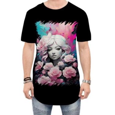 Imagem de Camiseta Longline Mulher de Rosas Paixão 18 - Kasubeck Store®, GG