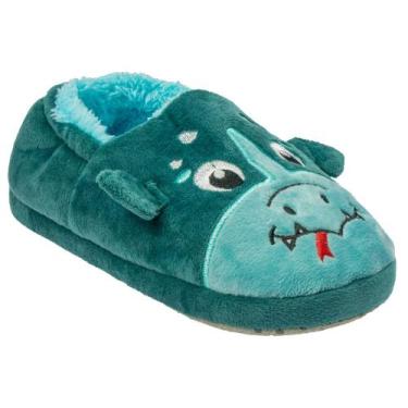 Imagem de Pantufa Kids Antiderrapante Personalizada Pimpolho, Verde dragão, 30/3