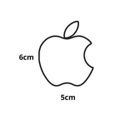 Imagem de Adesivo Apple Maça 6x5cm Imac Iphone Ipad Diversas Cores Decoração Ade