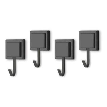 Imagem de Kit 4 Gancho Cabide Suporte Porta Toalha de Rosto de Parede Banheiro 3