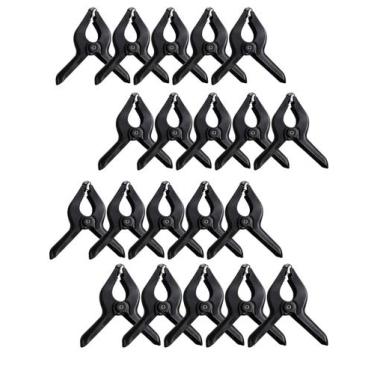 Imagem de Grampo Multiuso com Mola 75mm Preto Resistente Prático Ideal para Fixa