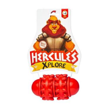 Imagem de Mordedor Hercules Xplore Cilindro Leite Vermelho p/ cachorro