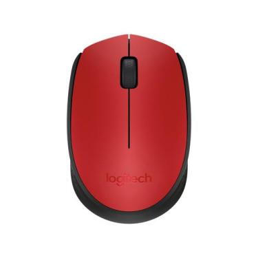 Imagem de Mouse Sem Fio Logitech M170 Com Pilha Inclusa - Vermelho, Vermelho