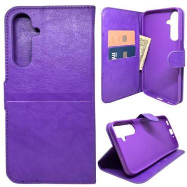 Imagem de Capa Carteira para Samsung M35 5G (Tela de 6.6) Capinha Case Cor:Roxo 