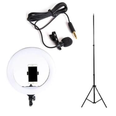 Imagem de Kit Youtuber com 1 Ring light de 14 polegadas, um tripé de 1,9m e 1 mi