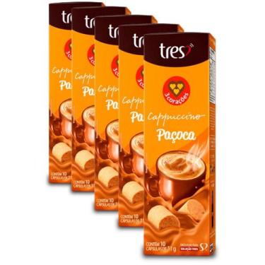 Imagem de 50 Cápsulas Três Corações Cappuccino Paçoca - 11440