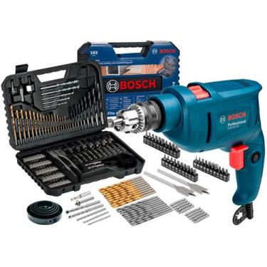 Imagem de Furadeira De Impacto Bosch 220v Gsb 450 Re + Kit Ferramentas