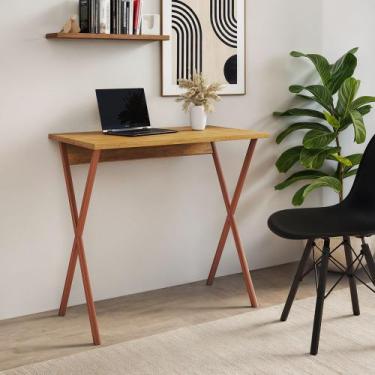 Imagem de Mesa Home Office X 120x60 com Estrutura em Ferro para Computador - Fer