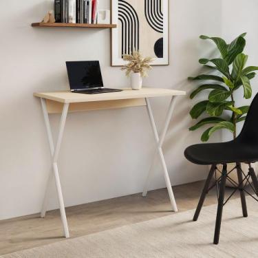 Imagem de Mesa para Pc X 120x60 com Base em X para Quarto e Escritório - Ferro B