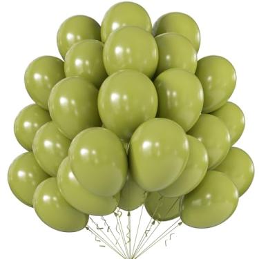Imagem de KALOR Balões Verde-Abacate De 30 Cm, 50 Látex Com Gás Hélio Para Decoração Festa Aniver...