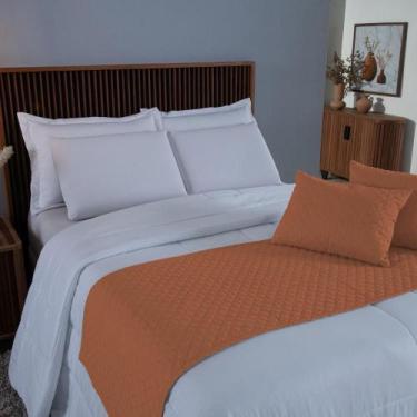 Imagem de Peseira de Cama Comfort 5 Pçs King Almofadas Cheias Terracota - Valle 