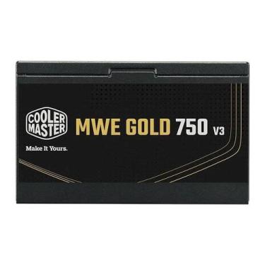 Imagem de Fonte Atx 3.1 750W 80 Plus Gold Cooler Master Mwe V3 Pfc Ativo S/ Cabo