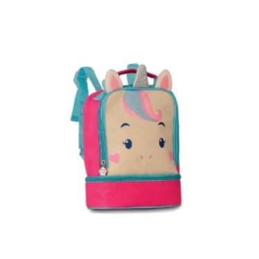 Imagem de Lancheira Soft Unicornio Rosa e Azul CP2655L Clio Style
