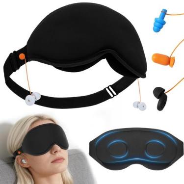 Imagem de Máscara de Dormir VFM 3D Contornada com Suporte para Protetor Auricula