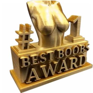 Imagem de Troféu de Figura Corporal BEMKWG em Resina Dourada, Decoração Grande