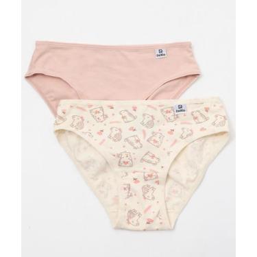 Imagem de Kit Infantil 2 Calcinhas Biquíni Capivara DelRio Tam 1-53434, Bege, Ro