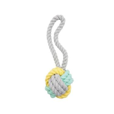 Imagem de Brinquedo Osso Mordedor Anti Stress para Cães com Corda para Puxar - -