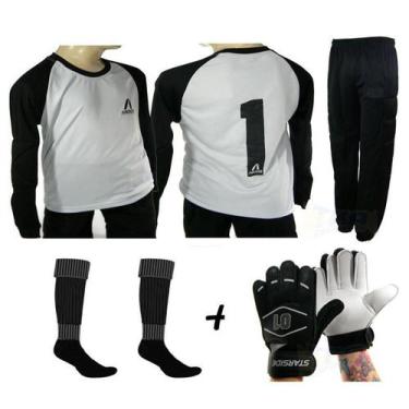 Imagem de Kit Conjunto 4x1 Calca Goleiro Ardos N1 cza Infantil - Lince, 12