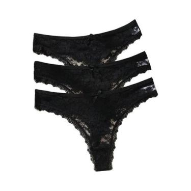 Imagem de Tanga Sexy De Renda Transparente Floral Para Mulheres Tamanho XS-XL Li