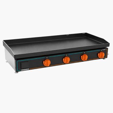 Imagem de Chapa Bifeteira Profissional C120N New Deguste Luxo com 4 Queimadores em U 64.000 BTUS Preto Venâncio