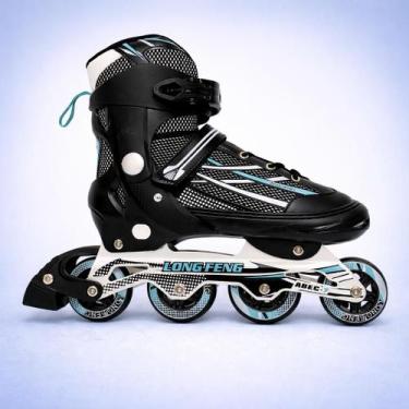 Imagem de Patins Inline Roller Semi Profissional Base Alumínio Abec 7 - Long Fen
