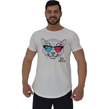 Imagem de Camiseta Longline Masculina MXD Conceito Estampas Variadas (M, Branco)