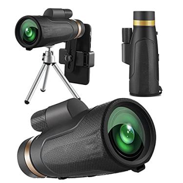 Imagem de Telescópio monocular à prova d'água 12X55 de alta potência com suporte para smartphone, prisma BAK4, para adultos, crianças, observação de pássaros, acampamento, caminhadas, viagens
