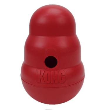 Imagem de Brinquedo Interativo KONG Wobbler com Dispenser para Ração ou Petisco Vermelho - Tam. P